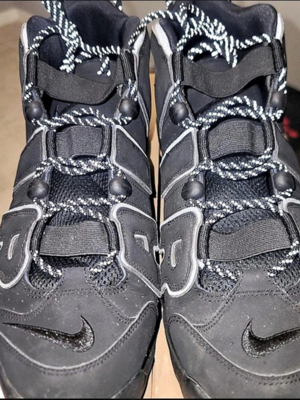 Nike Air More Uptempo 'Reflective' Black Sneakers